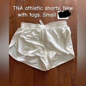 TNA white athletic shorts NWT Small